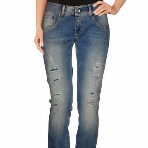 Ra-Re Mid Rise Denim Straight Leg Distressed Jeans 26x31 NEW